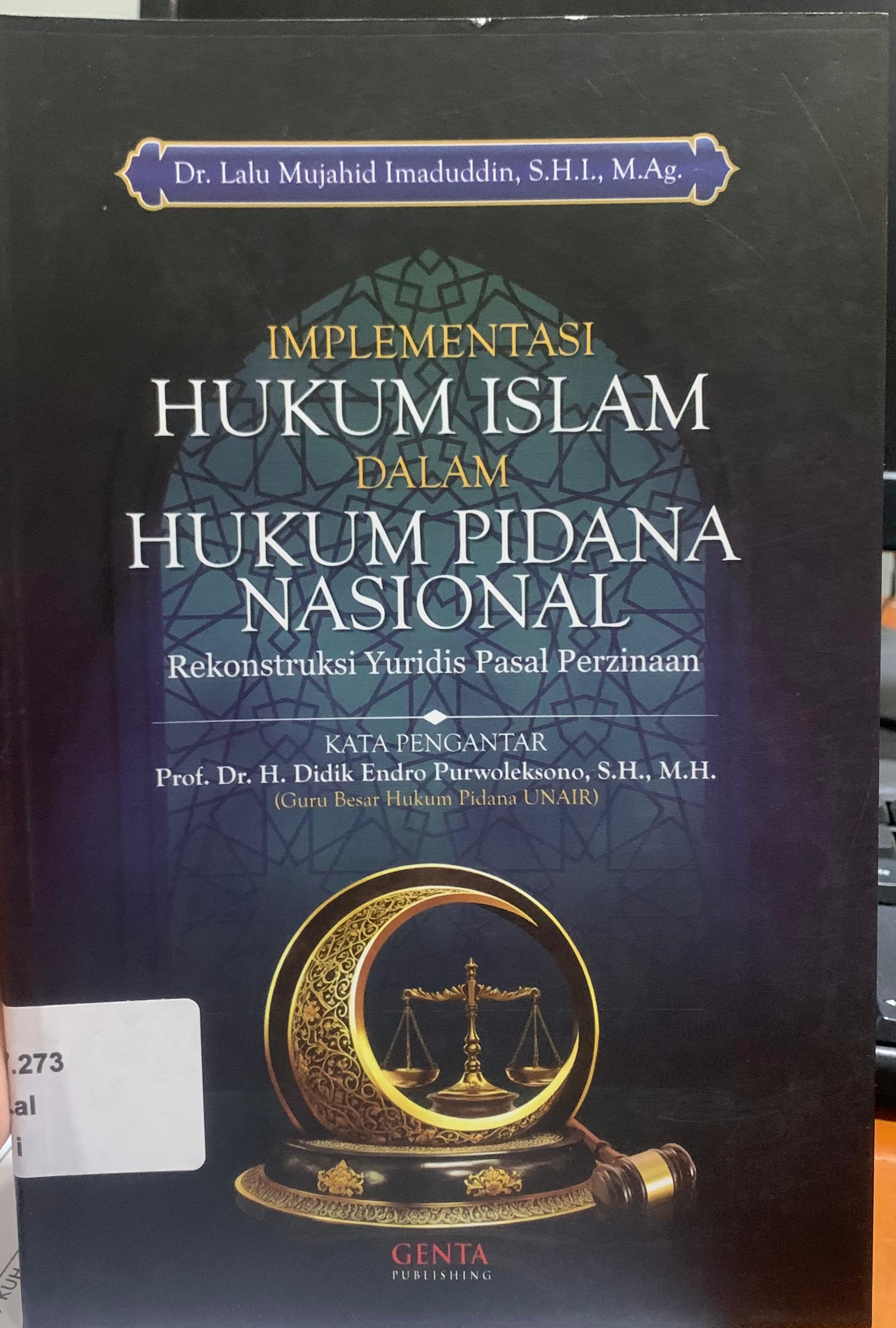 Impelementasi Hukum Islam Dalam Hukum Pidana Nasional 